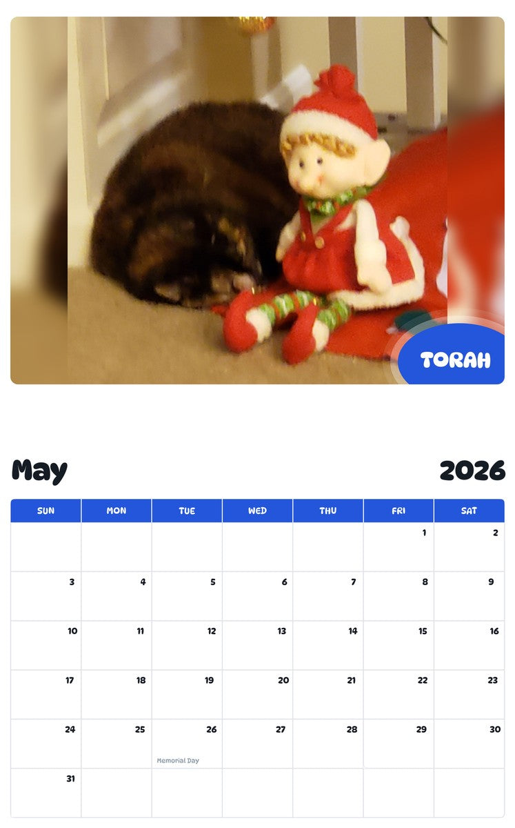 2026 - 2027 TORAH - Pawidols Pet Calendar