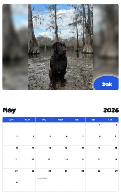 2026 - 2027 Dak - Pawidols Pet Calendar