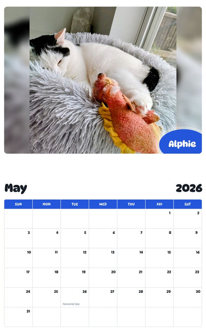 2026 - 2027 Alphie - Pawidols Pet Calendar