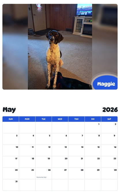 2026 - 2027 Maggie - Pawidols Pet Calendar