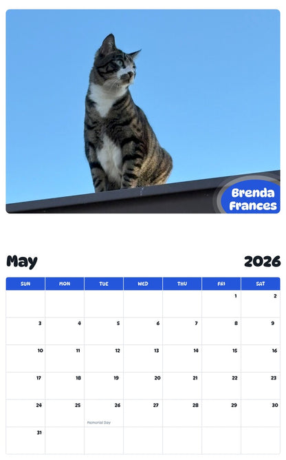 2026 - 2027 Brenda Frances - Pawidols Pet Calendar