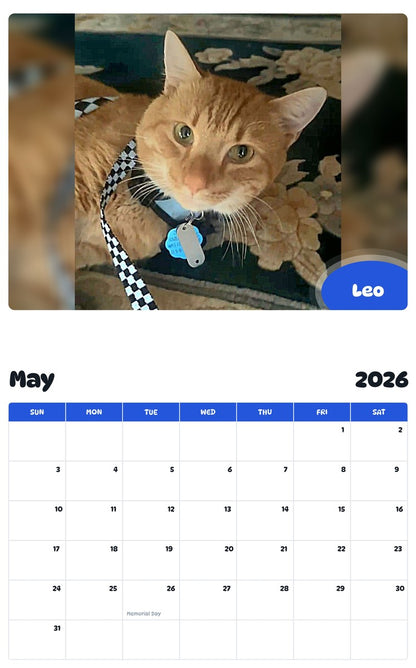 2026 - 2027 Leo - Pawidols Pet Calendar