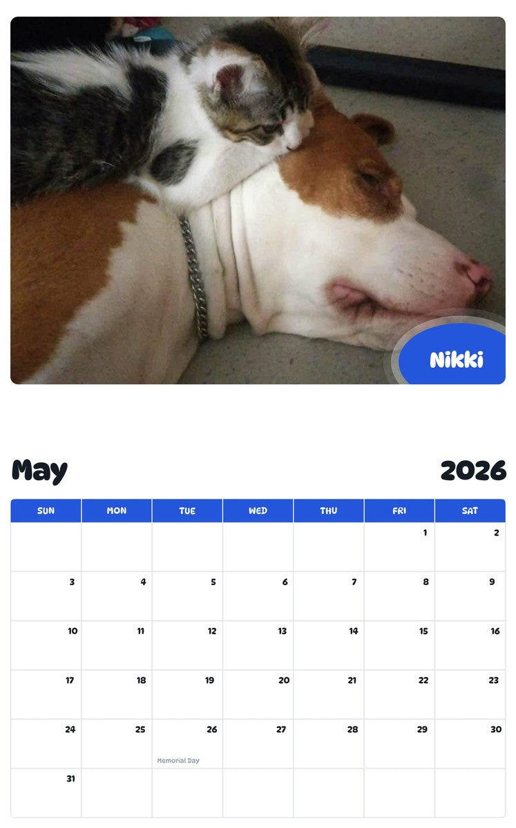 2026 - 2027 Nikki - Pawidols Pet Calendar