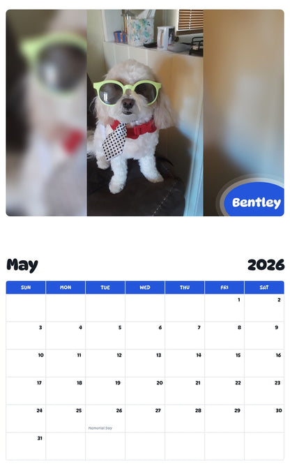 2026 - 2027 Bentley - Pawidols Pet Calendar