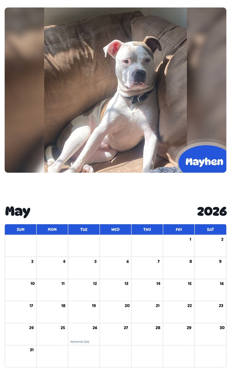 2026 - 2027 Mayhen - Pawidols Pet Calendar