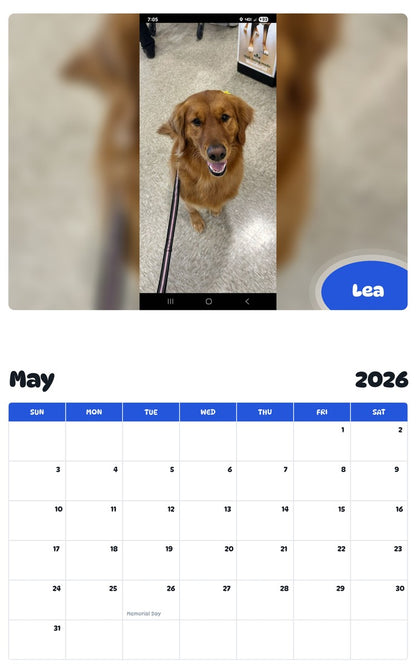 2026 - 2027 Lea - Pawidols Pet Calendar