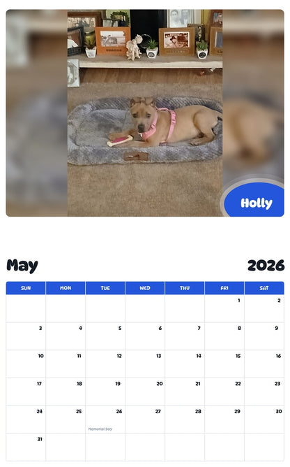 2026 - 2027 Holly - Pawidols Pet Calendar