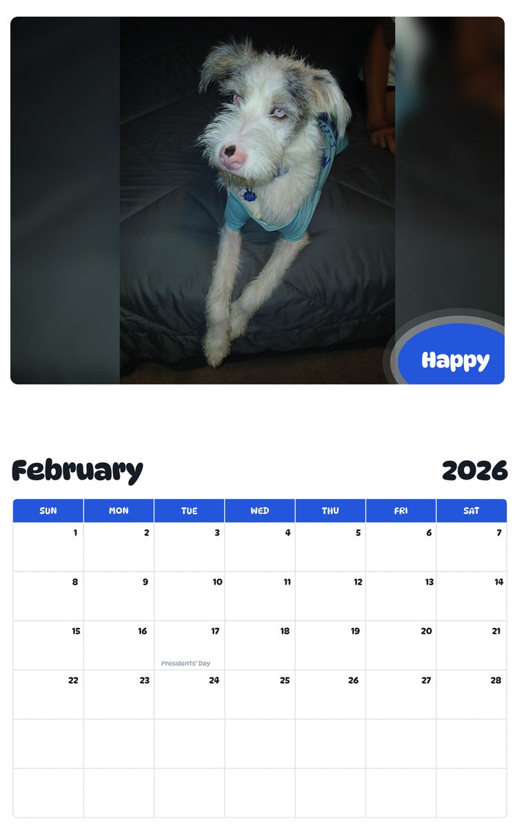 October 2025 - September 2026 Happy - Pawidols Pet Calendar