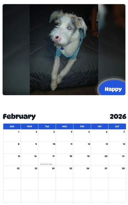 October 2025 - September 2026 Happy - Pawidols Pet Calendar