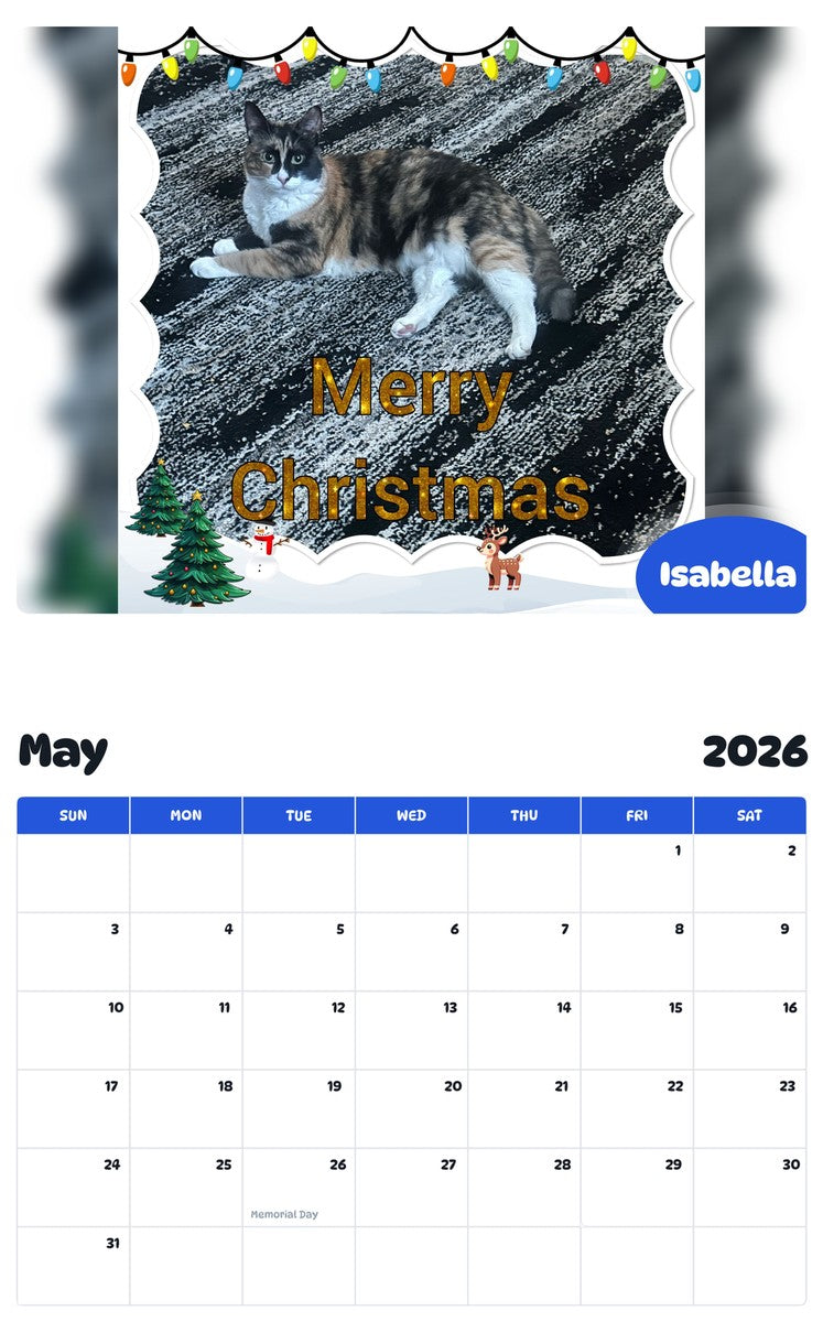 2026 - 2027 Isabella - Pawidols Pet Calendar