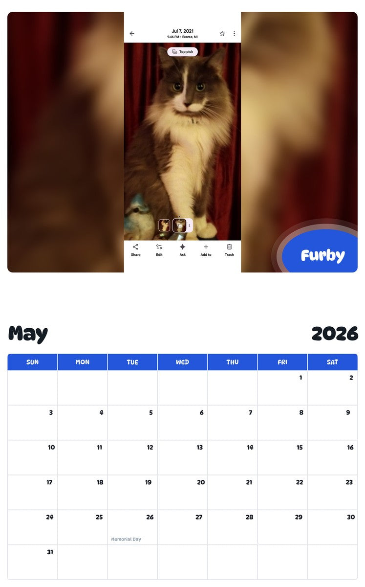 2026 - 2027 Furby - Pawidols Pet Calendar
