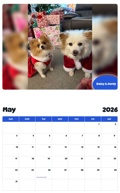 2026 - 2027 Daisy & Jordy - Pawidols Pet Calendar
