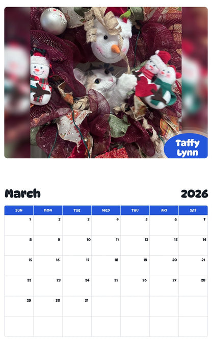 November 2025 - October 2026 Taffy Lynn - Pawidols Pet Calendar