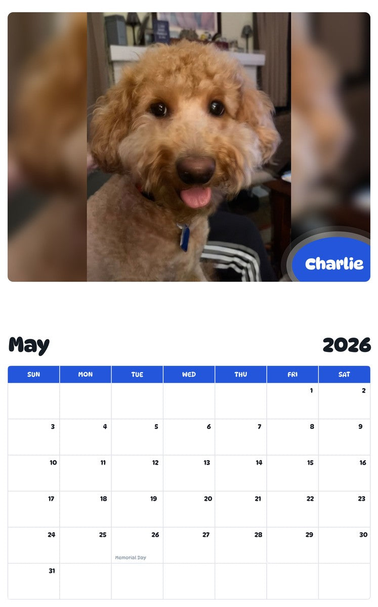 2026 - 2027 Charlie - Pawidols Pet Calendar