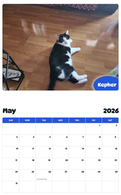 2026 - 2027 Kepher - Pawidols Pet Calendar