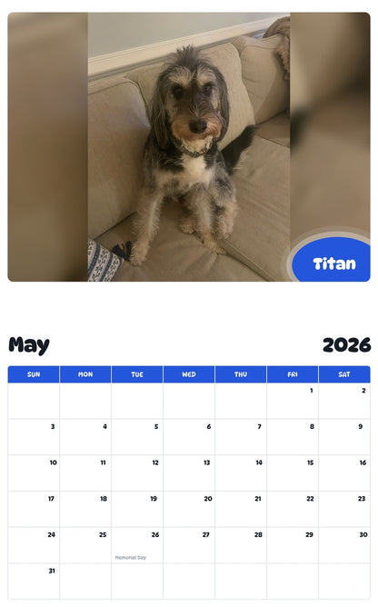 2026 - 2027 Titan - Pawidols Pet Calendar