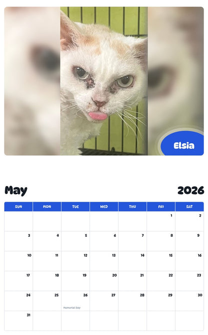 2026 - 2027 Elsia - Pawidols Pet Calendar