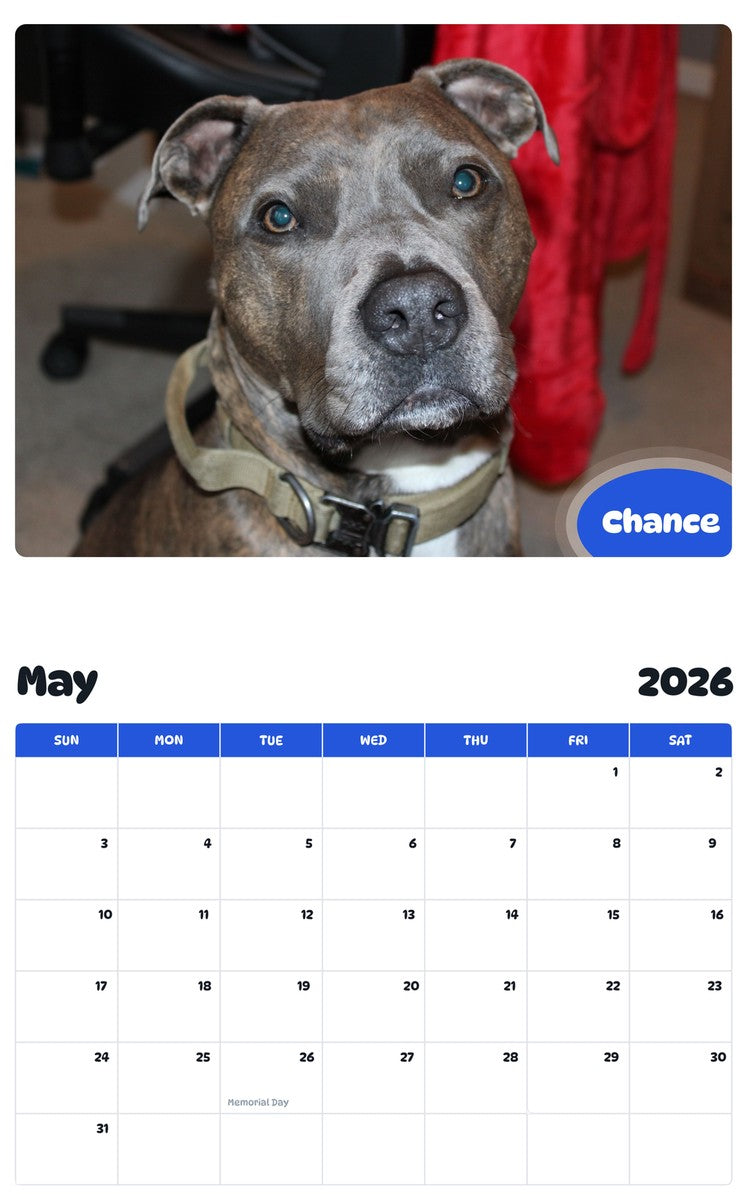 2026 - 2027 Chance - Pawidols Pet Calendar