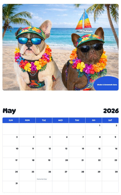 2026 - 2027 Chubz & Savannah Jane - Pawidols Pet Calendar