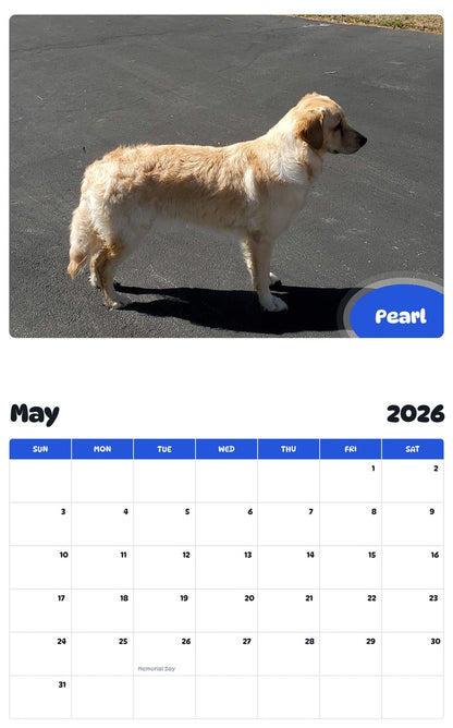 2026 - 2027 Pearl - Pawidols Pet Calendar