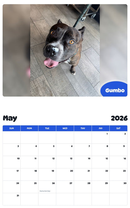 2026 - 2027 Gumbo - Pawidols Pet Calendar