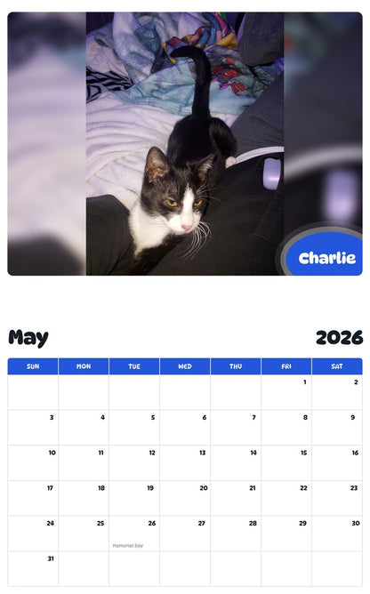2026 - 2027 Charlie - Pawidols Pet Calendar