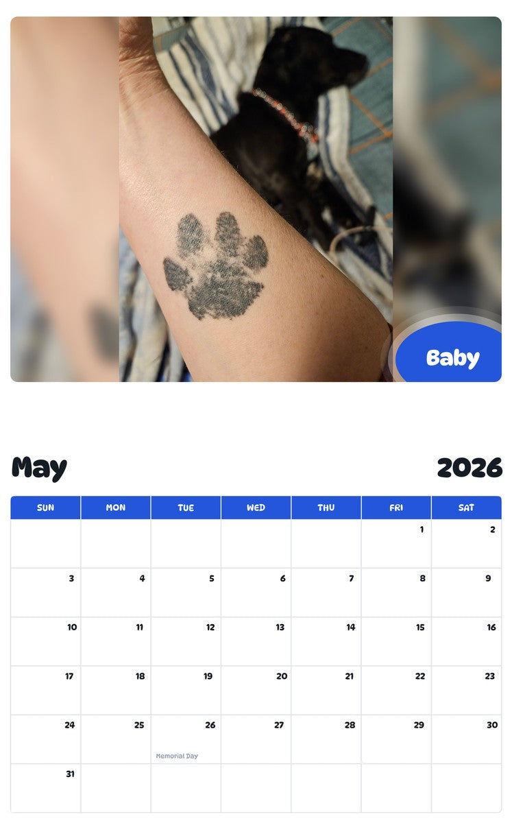 2026 - 2027 Baby - Pawidols Pet Calendar