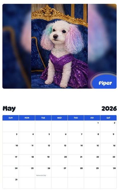 2026 - 2027 Piper - Pawidols Pet Calendar