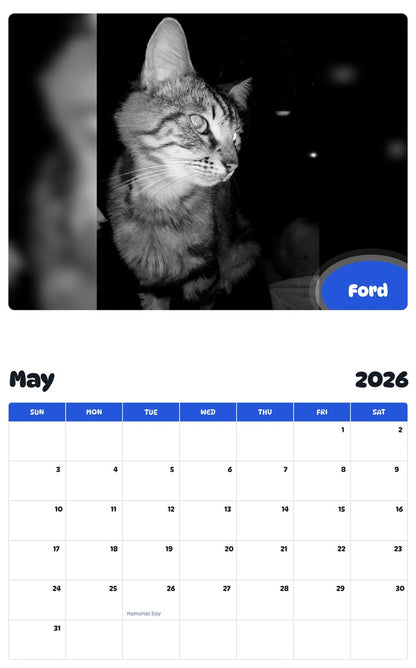 2026 - 2027 Ford - Pawidols Pet Calendar