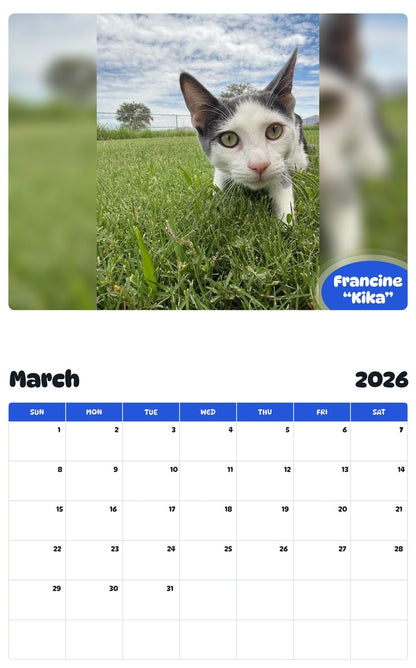 November 2025 - October 2026 Francine “Kika” - Pawidols Pet Calendar