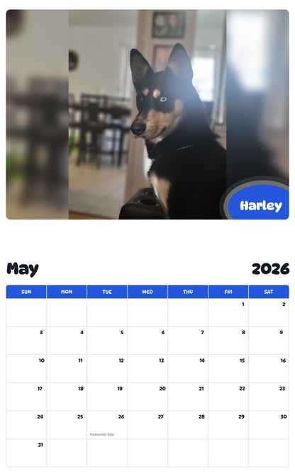 2026 - 2027 Harley - Pawidols Pet Calendar