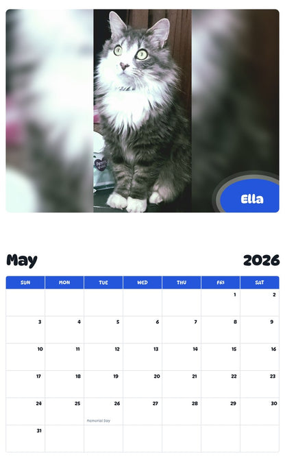 2026 - 2027 Ella - Pawidols Pet Calendar