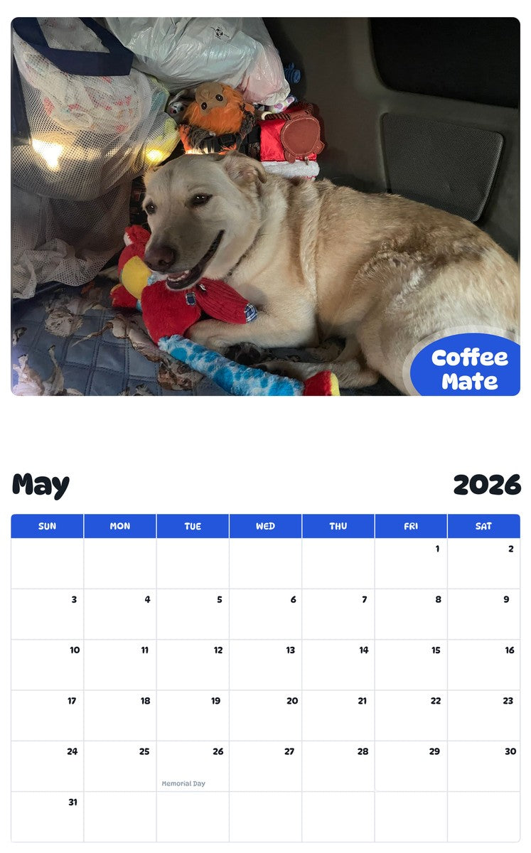 2026 - 2027 Coffee Mate - Pawidols Pet Calendar