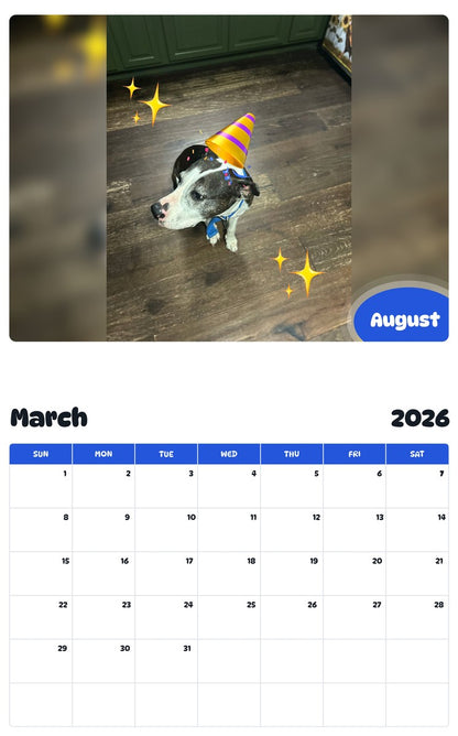 November 2025 - October 2026 August - Pawidols Pet Calendar