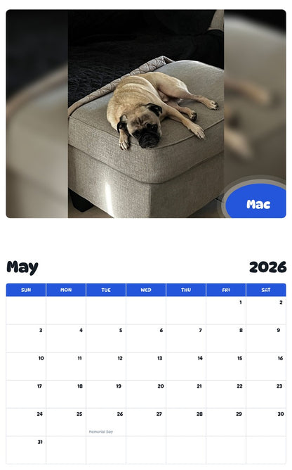2026 - 2027 Mac - Pawidols Pet Calendar