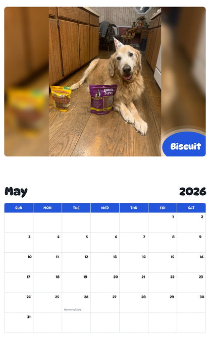 2026 - 2027 Biscuit - Pawidols Pet Calendar