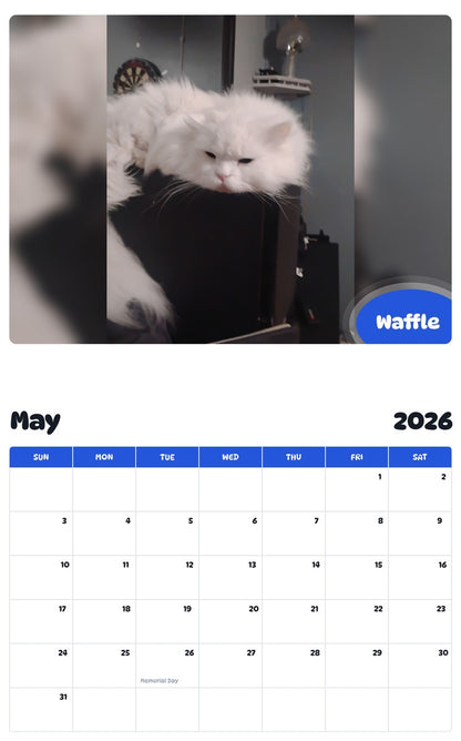 2026 - 2027 Waffle - Pawidols Pet Calendar