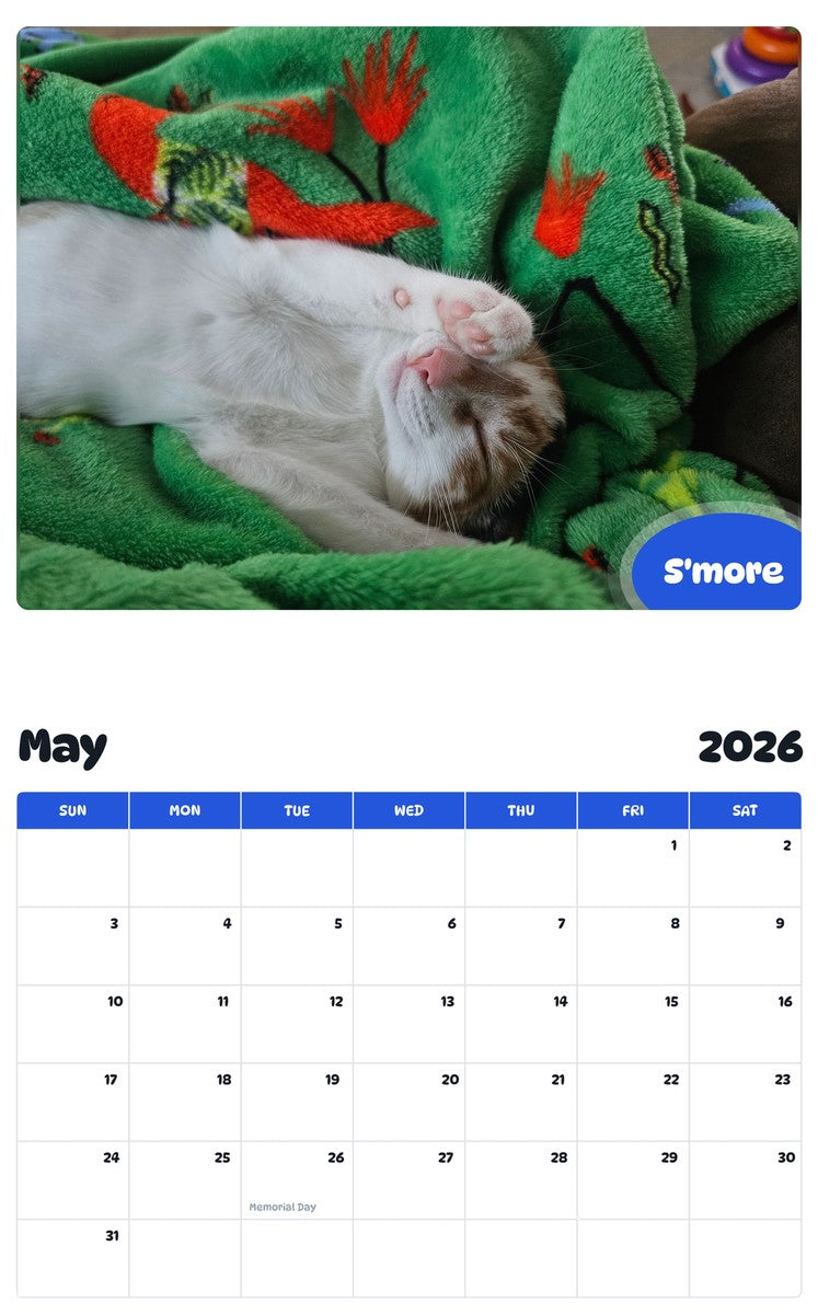2026 - 2027 S'more - Pawidols Pet Calendar