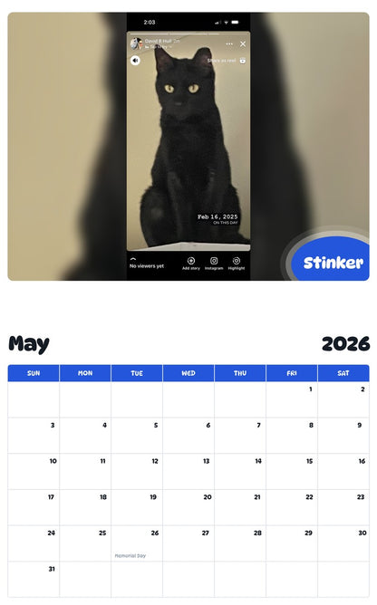 2026 - 2027 Stinker - Pawidols Pet Calendar