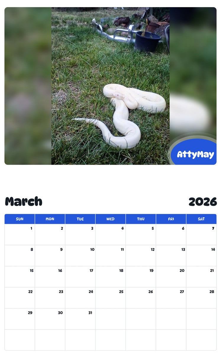November 2025 - October 2026 AttyMay - Pawidols Pet Calendar
