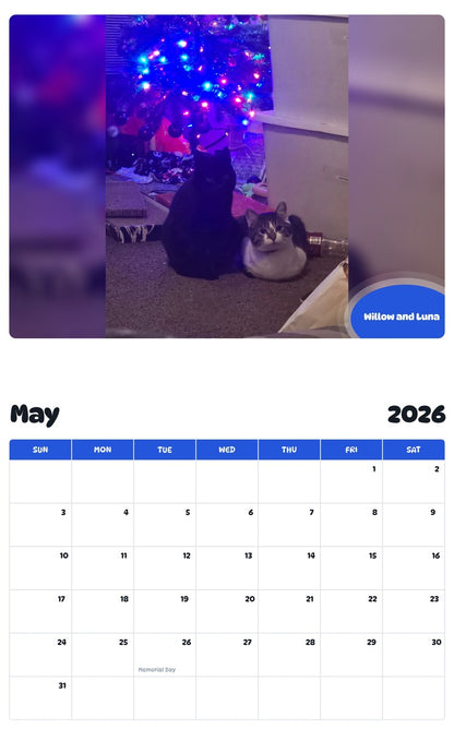 2026 - 2027 Willow and Luna - Pawidols Pet Calendar