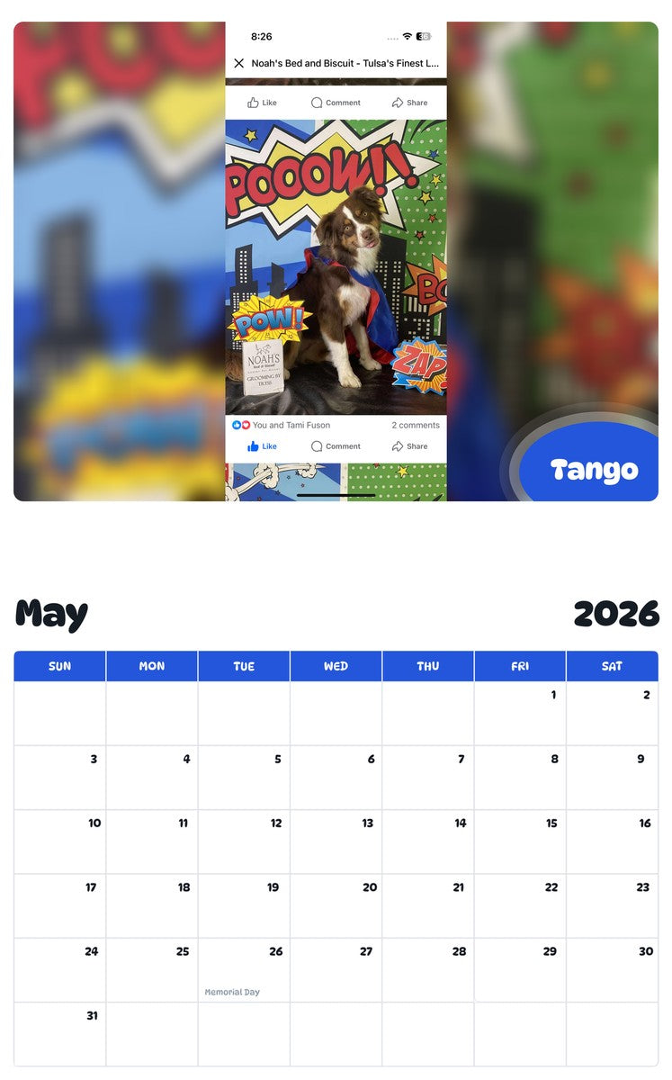 2026 - 2027 Tango - Pawidols Pet Calendar