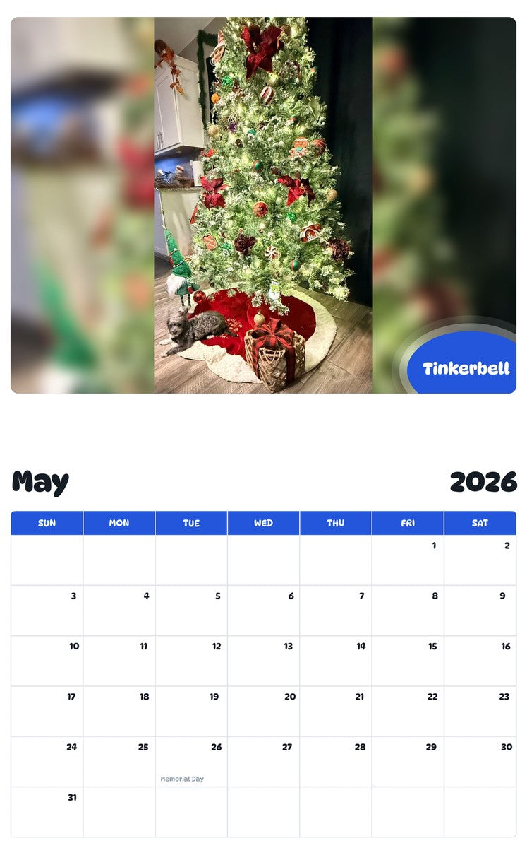 2026 - 2027 Tinkerbell - Pawidols Pet Calendar