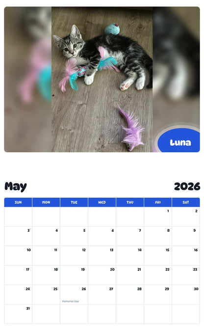 2026 - 2027 Luna - Pawidols Pet Calendar