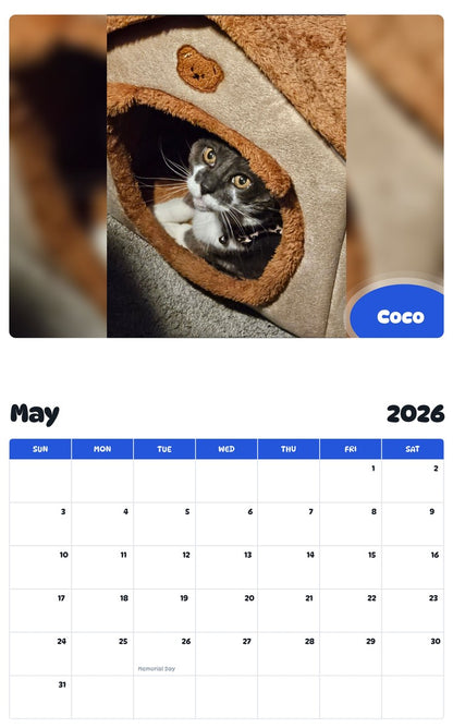 2026 - 2027 Coco - Pawidols Pet Calendar
