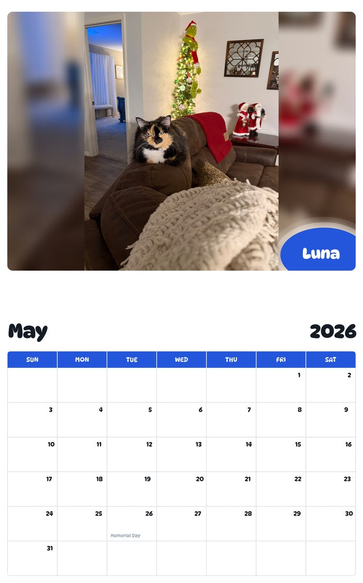 2026 - 2027 Luna - Pawidols Pet Calendar