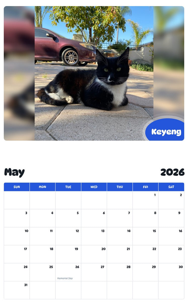 2026 - 2027 Keyeng - Pawidols Pet Calendar