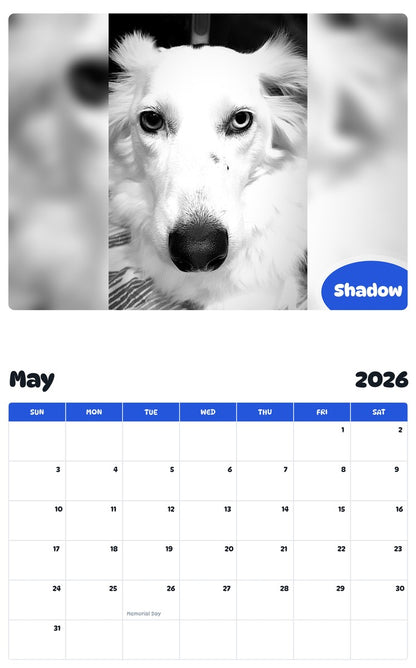 2026 - 2027 Shadow - Pawidols Pet Calendar