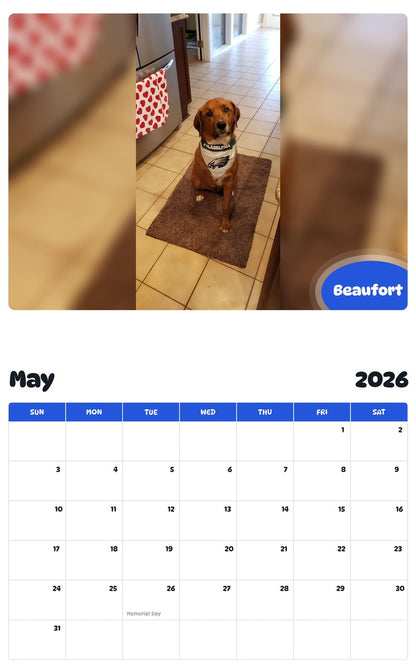 2026 - 2027 Beaufort - Pawidols Pet Calendar