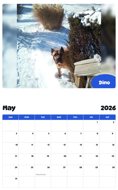 2026 - 2027 Dino - Pawidols Pet Calendar